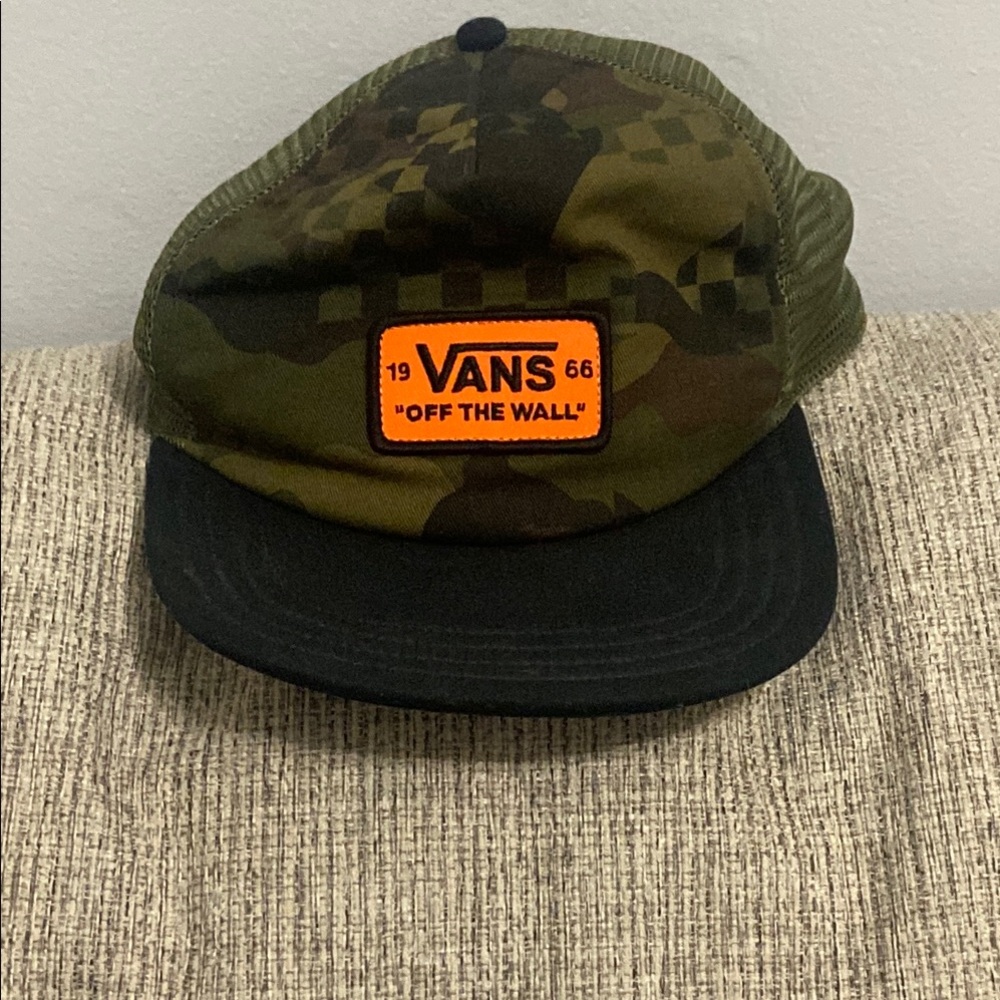 Vans Camo and Black Cap
